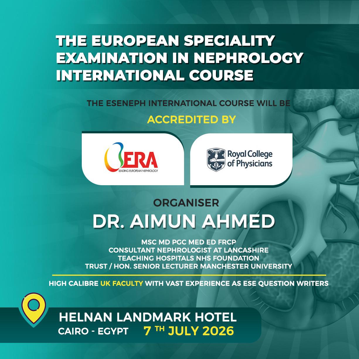 THE EUROPEAN SPECIALITY EXAMINATION IN NEPHROLOGY INTERNATIONAL COURSE
