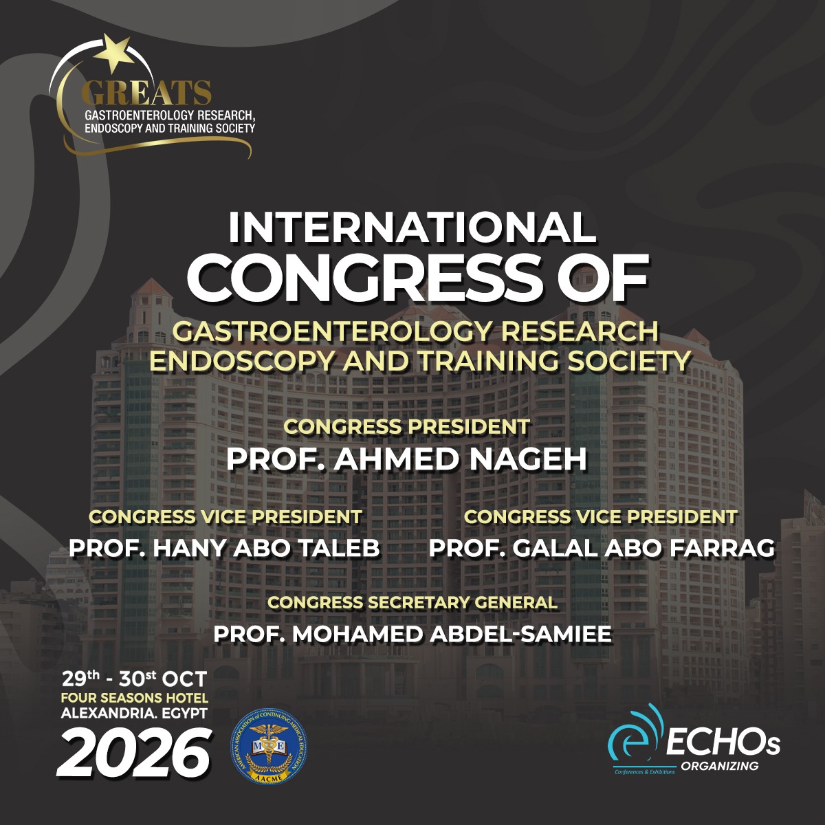 INTERNATIONAL CONGRESS OF GASTROENTEROLOGY RESEARCH ENDOSCOPY AND TRAINING SOCIETY 2026