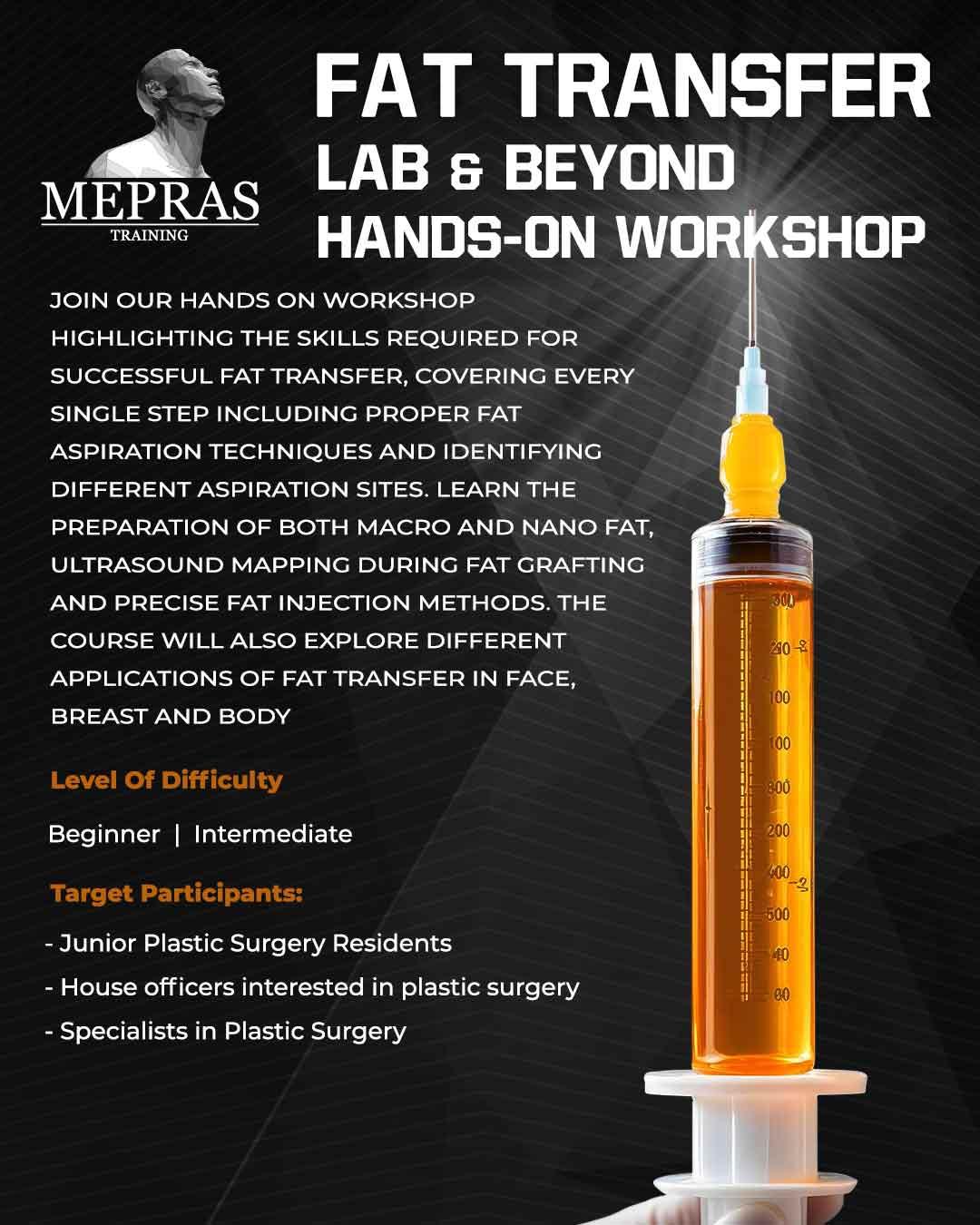 Fat Transfer Lab & Beyond (Hands-on Workshop)